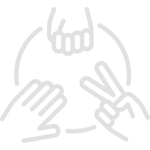 Logo aleatório de pedra papel tesoura